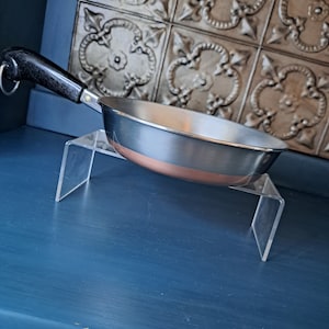 Copper Bottom Stainless Steel Pan Paul Revere Vintage 7-inch Skillet Frying Pan, Copper Pan Vintage Kitchen Decor Bakelite Handle