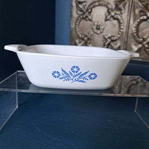 CORNING WARE Blue Cornflower Casserole Dish 1-3/4 Cup P-41-B Petite Pan, Vintage Corning, Made in the USA