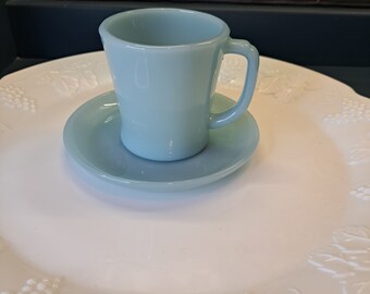 Fire King Delphite Blue, Fire King Turquoise, CHOICE, D Handle