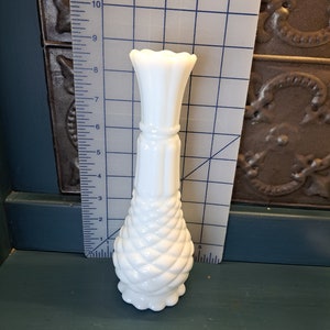 Vase, Milk Glass Vase, Beautiful White Milk Glass, Choice, Cottage Style, BoHo Decor, Vintage Decor, Vintage Wedding, Beautiful Classic 7. 8.5 in ornate