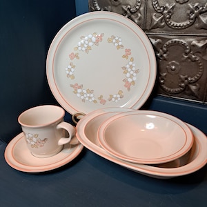 Vintage Pink Floral Plates, CHOICE, Hearthside Chantilly Fleur De Bois Dinner Plate Replacement Plate, Bowl, Cup and Saucer, Serving Bowl