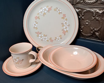 Vintage Pink Floral Plates, CHOICE, Hearthside Chantilly Fleur De Bois Dinner Plate Replacement Plate, Bowl, Cup and Saucer, Serving Bowl