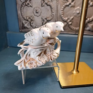 Bird Salt and Pepper Set, MCM White/Gold Bird S & P, MCM Sparrow Salt and Pepper, Kitschy Salt and Pepper, Midcentury Modern