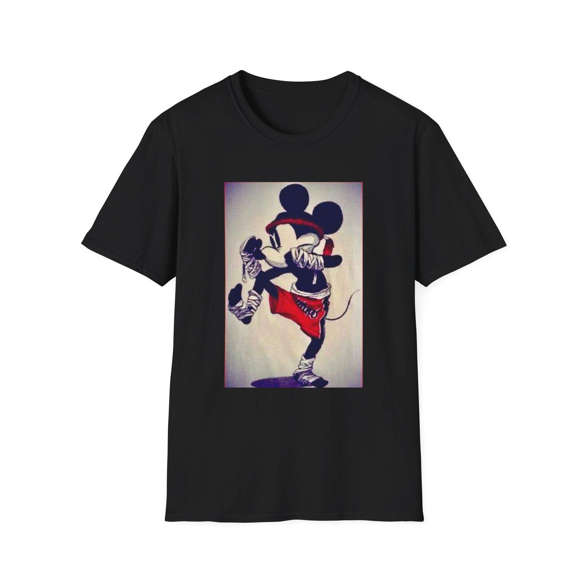 Adult Mickey Mouse Muay Thai Fighter T-shirt | Boxing Cartoon Tee
