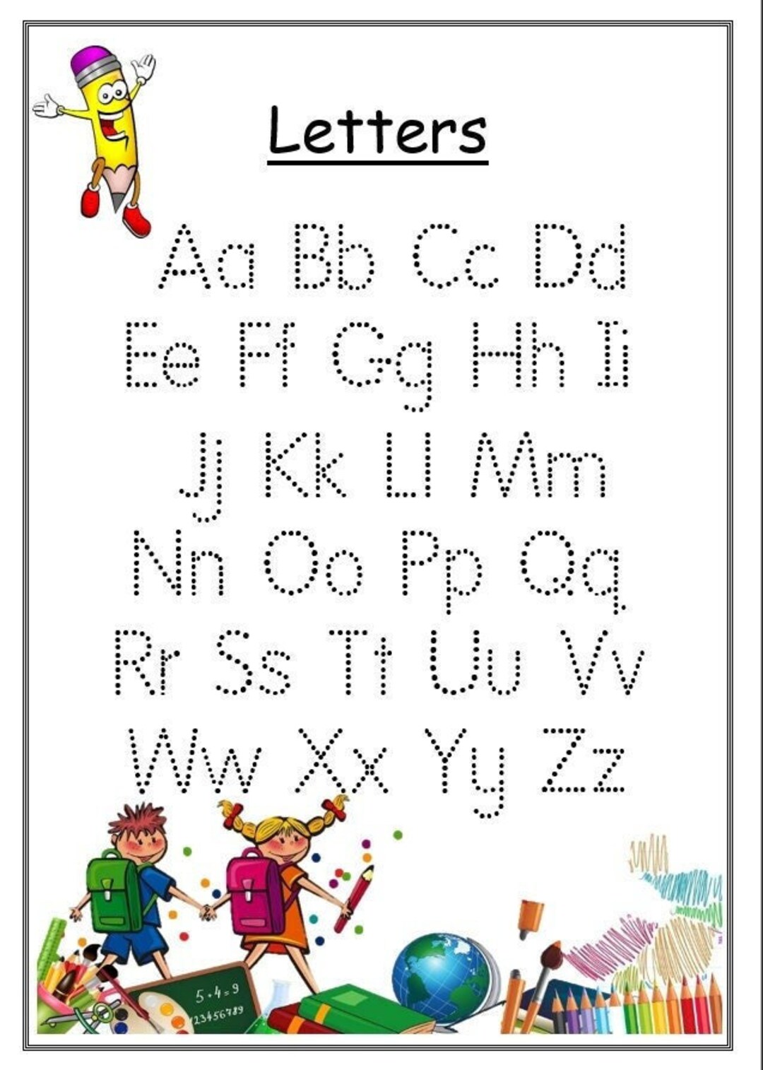 Letter Tracing - Upper and Lower Case - Etsy