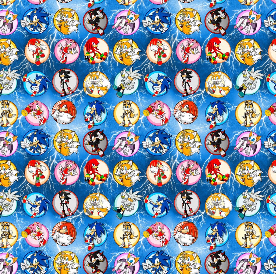 Sonic Gift Wrapping Sonic Wrapping Paper Sonic Wrapping Etsy