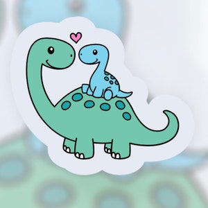 Papa und Sohn Dinosaurier-Aufkleber - wischfest und wasserfest. Ideal für Wasserflaschen, Elektronik, Fenster und vieles mehr!