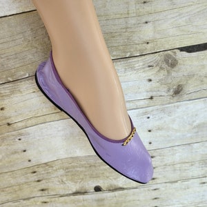 Vintage Purple Lavender Foldable Slip-Ons Size 7 to 7.5 Vintage Lavender Shoes Vintage Lavender Slip-Ons
