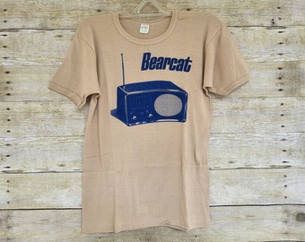 Vintage 70s Bearcat Police Scanner T-Shirt - Leiser Sound Kenwood