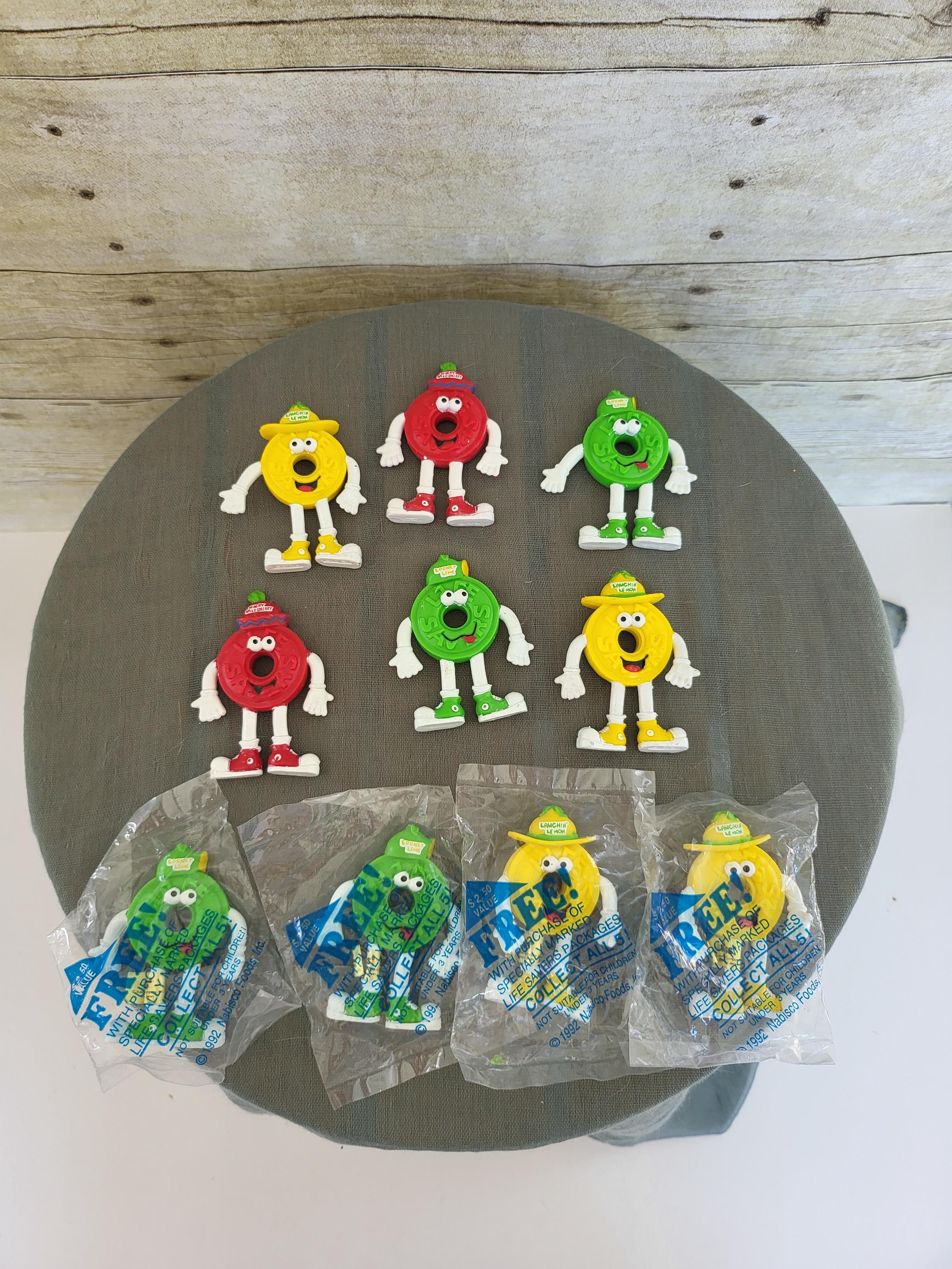 Vintage 1992 Nabisco Lifesaver PVC Bendable Figures - Laughin