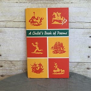 Libro antiguo - &quot;Un libro de poemas para niños&quot; de Peter Pauper Press - Canciones infantiles - Poemas clásicos infantiles