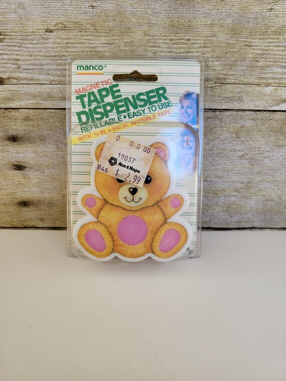 Vintage 1980s Manco Teddy Bear Tape Dispenser Etsy