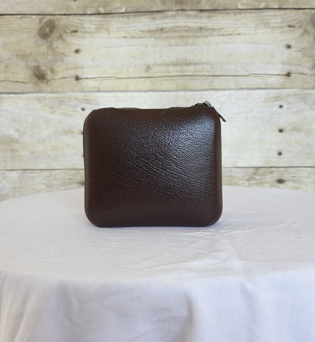 Vintage Buxton Zippered Leather Key Trainer/key Holder Hold 8 Keys Hard ...