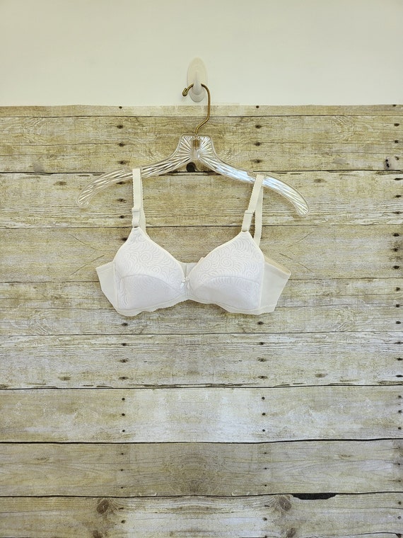 Vintage Lady Marlene White Lace 34B Bra Style 119 Vintage White Lace Bra  1970's White Lace Bra Vintage Lingerie Made in USA 