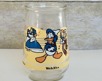 Vintage Welch's Melody Time Jar #6 Featuring Donld Duck