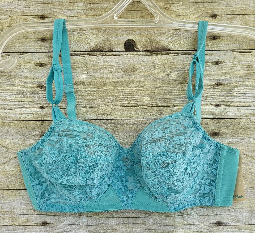Vintage Van Raalte Blue Lace Bra 32B Vintage Lace Bra Vintage Lingerie