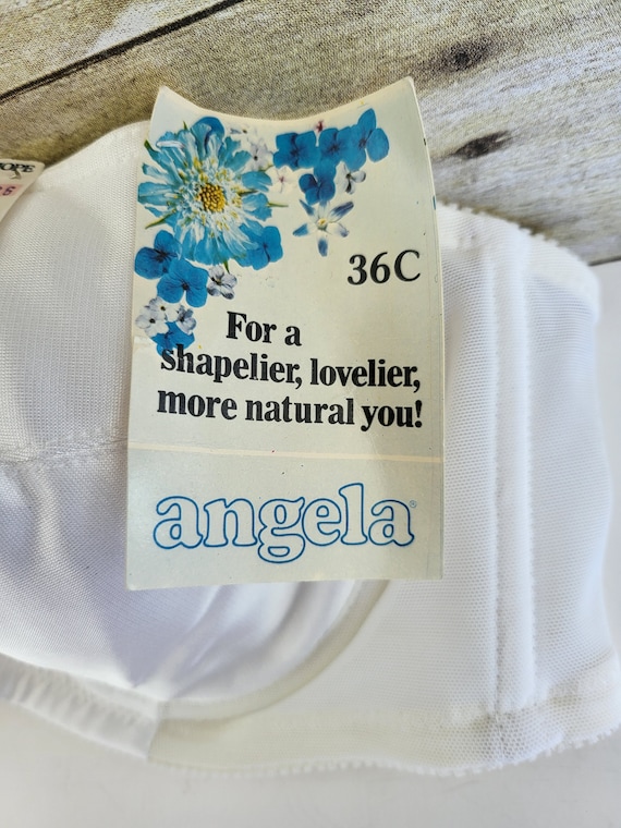 Vintage Angela White Strapless Bra 36 C White Str… - image 6