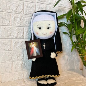 Personalized Saint doll, St. Fausthina , first communion gift , saint ornaments, Saint Fausthina doll, Saint doll, Devine Mercy doll,