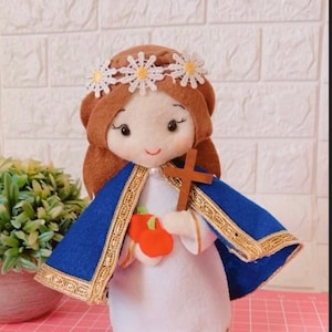 Personalized Saint doll, St.Dorethea , first communion gift , saint ornaments, Saint Fausthina doll, Saint doll,Saint Dorothea of Caesarea