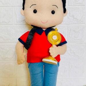 Hand Stitched Felt Saint Dolls: Catholic Gift, Customized image 2