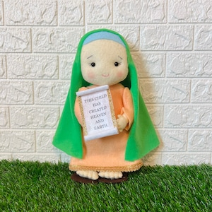 Personalized Saint doll, St. Anna the Prophetess , first communion gift , saint ornaments, Saint Fausthina doll, Saint doll