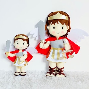 Saint Micheal the Arch Angel doll, St. Micheal doll , saint doll,, saint ornaments, baptism gift, first communion gift, confirmation gift,