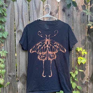 Moth Handpainted Bleach T Shirt