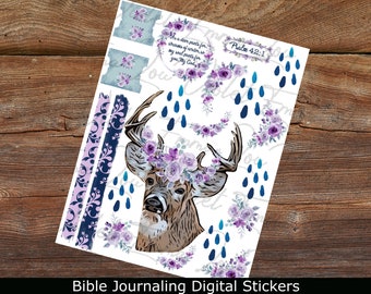 Deer Pants For Water Bible Journaling Stickers Instant Digital Download