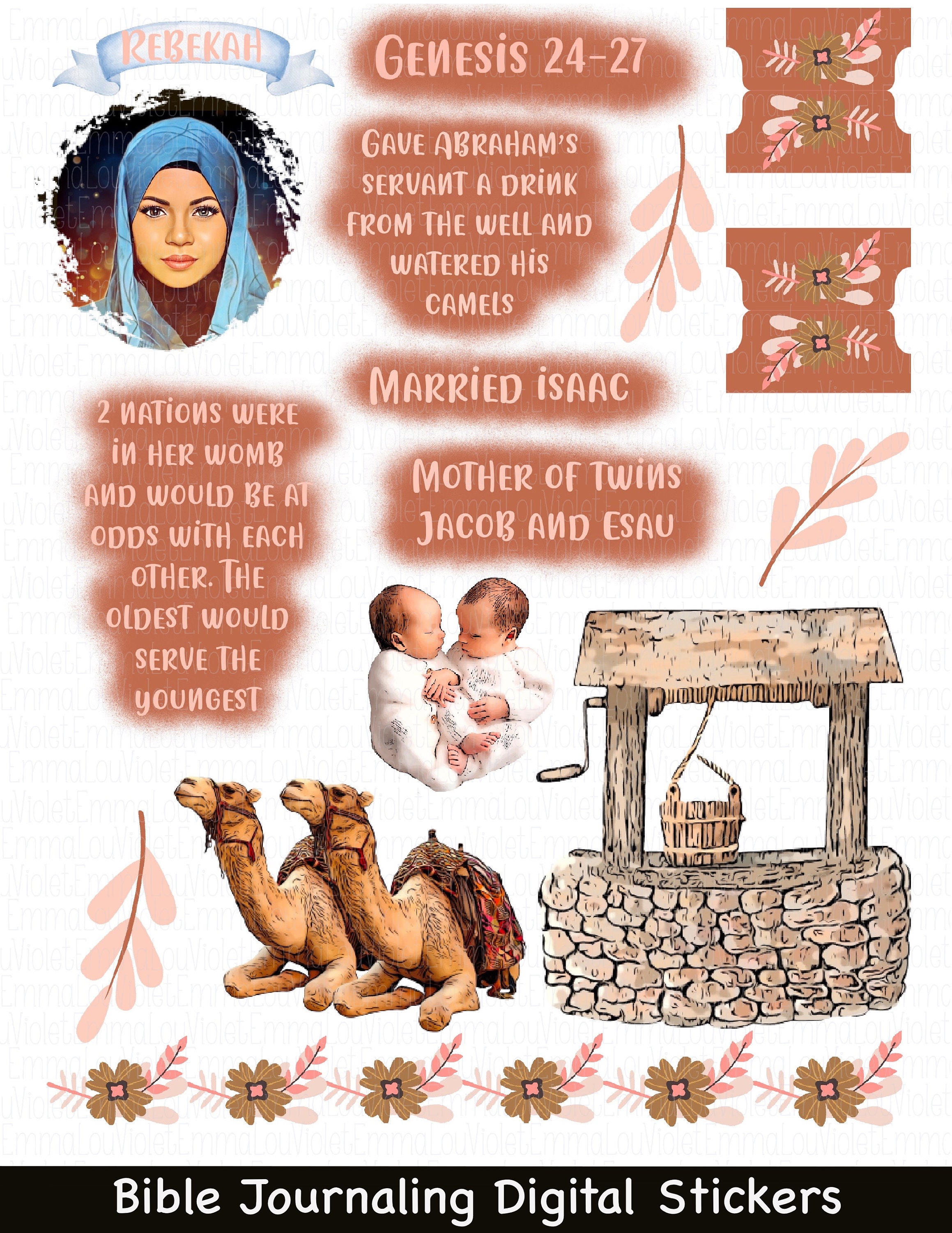 Rebekah Women of the Bible Series Bible Journaling Printable - Etsy