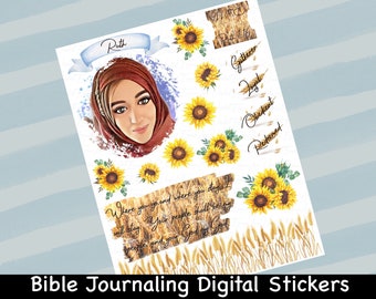 Ruth Bible Journaling Stickers: Women of the Bible (Digital Download)