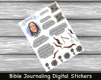 Delilah Women Of The Bible Series Bible Journaling Printable Sticker Sheet Instant Digital Download