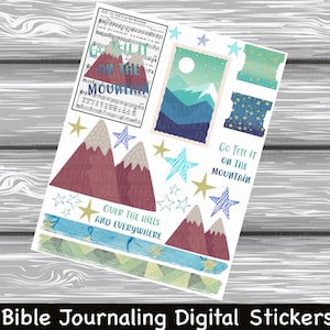 Los geht's mit dem Auf den Berg Hymne Aufkleber: Bibel Journaling (PDF DRUCK)