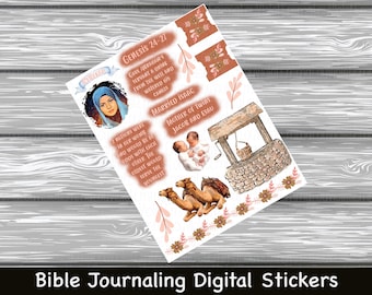 Rebekah Women Of The Bible Series Bible Journaling Printable Sticker Sheet Instant Digital Download