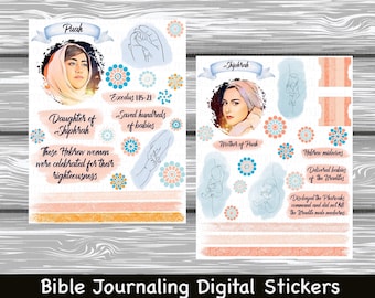 Shiphrah and Puah Bible Journaling Stickers (PDF Printable)