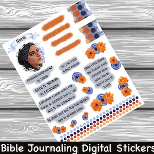 Hagar - Women Of The Bible Series Bible Journaling Printable Sticker Sheet, Instant Digital Download