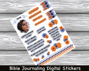 Hagar - Women Of The Bible Series Bible Journaling Printable Sticker Sheet, Instant Digital Download