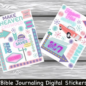 Faça o céu lotado Bíblia Journaling Digital Imprimível Folhas de adesivos Download digital instantâneo ARQUIVO PDF