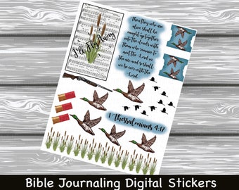Duck Hymn Bible Journaling Stickers: I'll Fly Away (Digital Download)