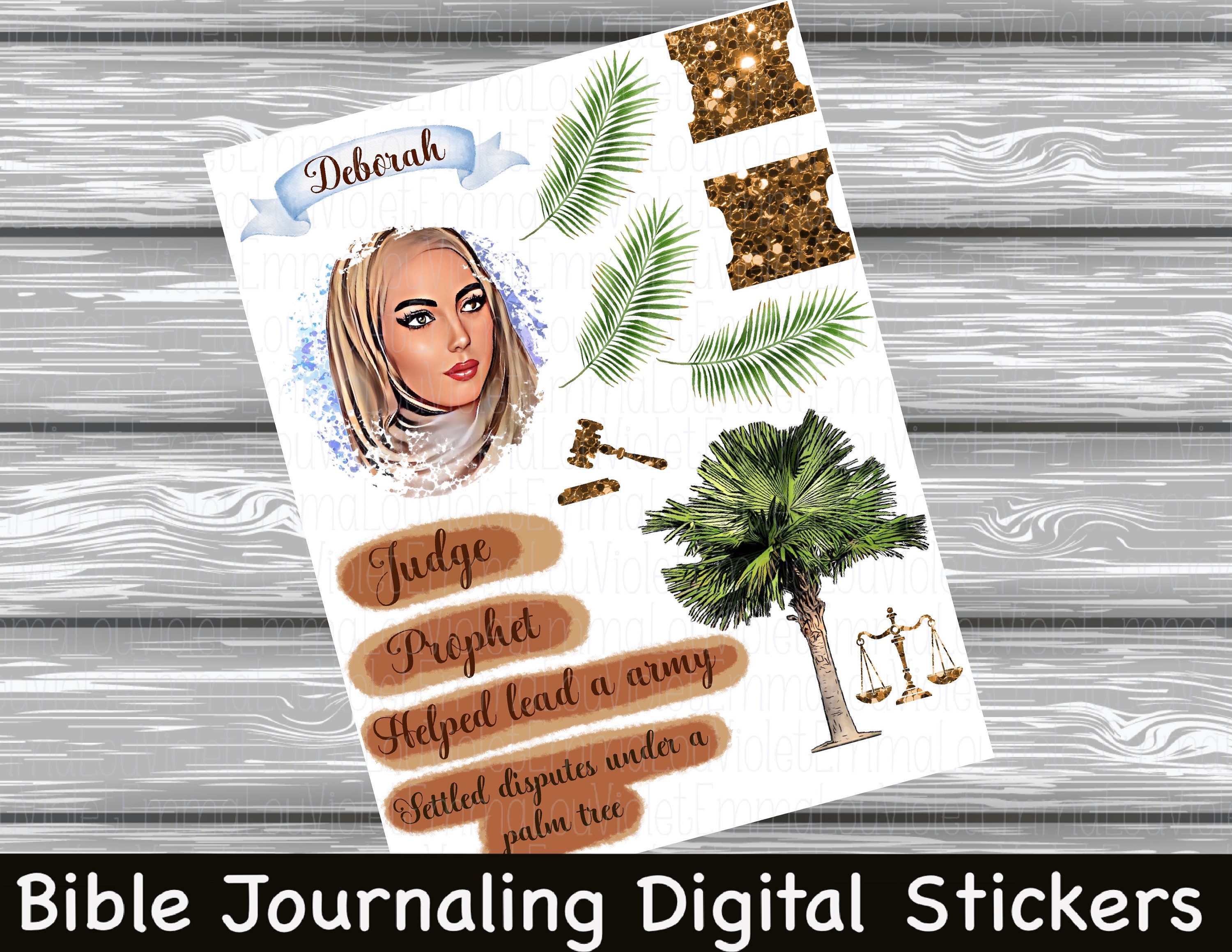 Deborah Women of the Bible Series Bible Journaling Printable - Etsy