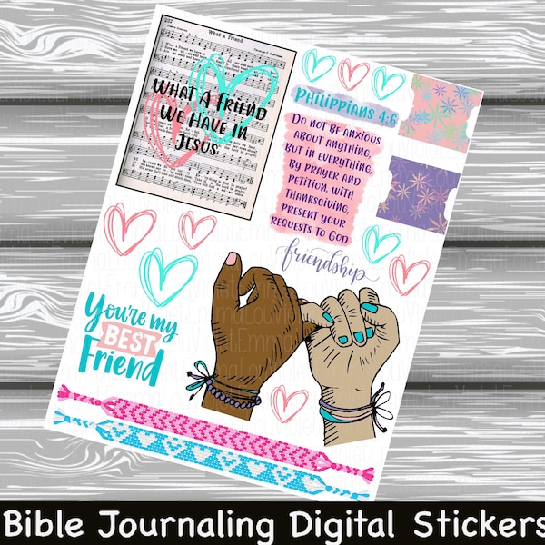 What A Friend We Have In Jesus Hymn Sticker Series Bible Journaling Printable Sticker Sheet Instant Digital Download