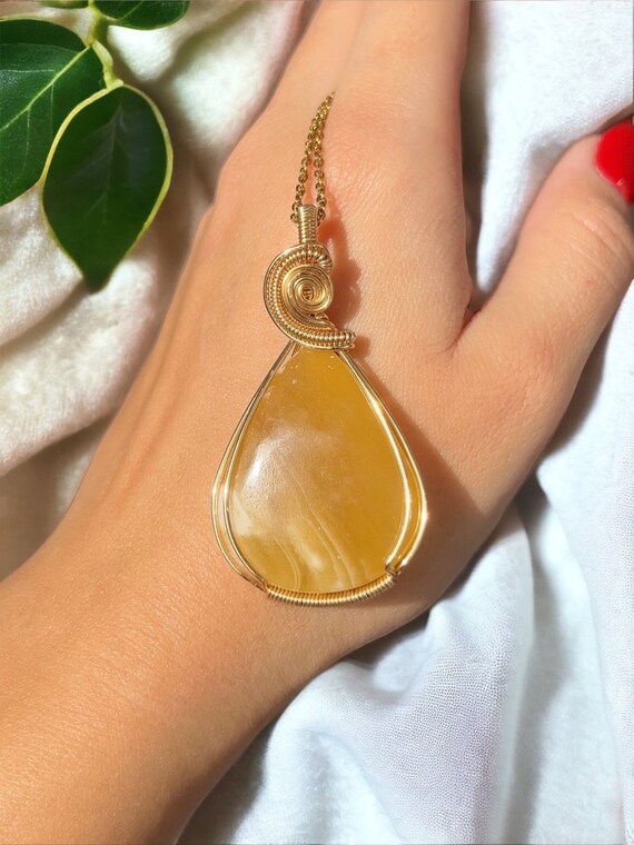 Orange Calcite Necklace
