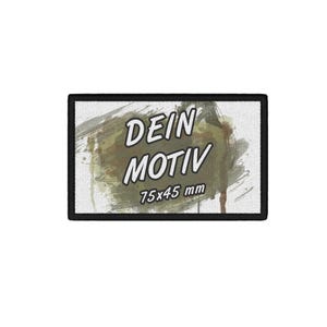 Hook and loop patch, rectangular, with your design, 7.5 x 4.5 cm, high-quality print || Designer patch, custom design, your chosen motif || Patch #31332