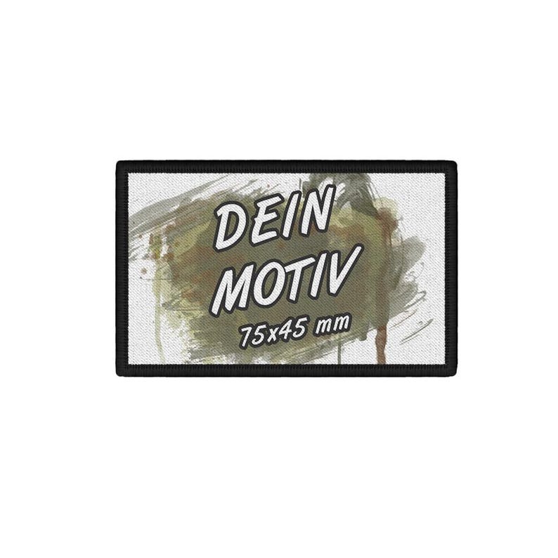 Patch Rechteck mit deinem Motiv 7,5x4,5cm hochwertig BEDRUCKT || Designer Patch Custom-Design Wunschmotiv || Patch #31332 immagine 1