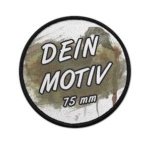 Velcro patch round with your motif, 7.5 cm diameter, high-quality printed || Designer patch personalized || Desired motif Velcro #27890