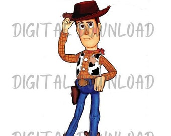 Obra de arte digital inspirada en Woody, Toy Story / Arte de fan imprimible para decoración de paredes, camisetas y regalos