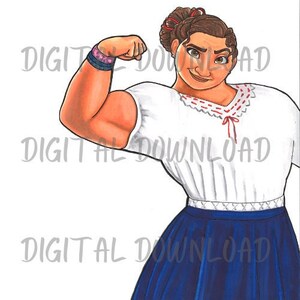 Luisa, Encanto, Encanto Drawing, Encanto Art, Encanto Print, Strong, Muscle Art, Muscle, Tough, Animated Art, Fan Art, Printable Art