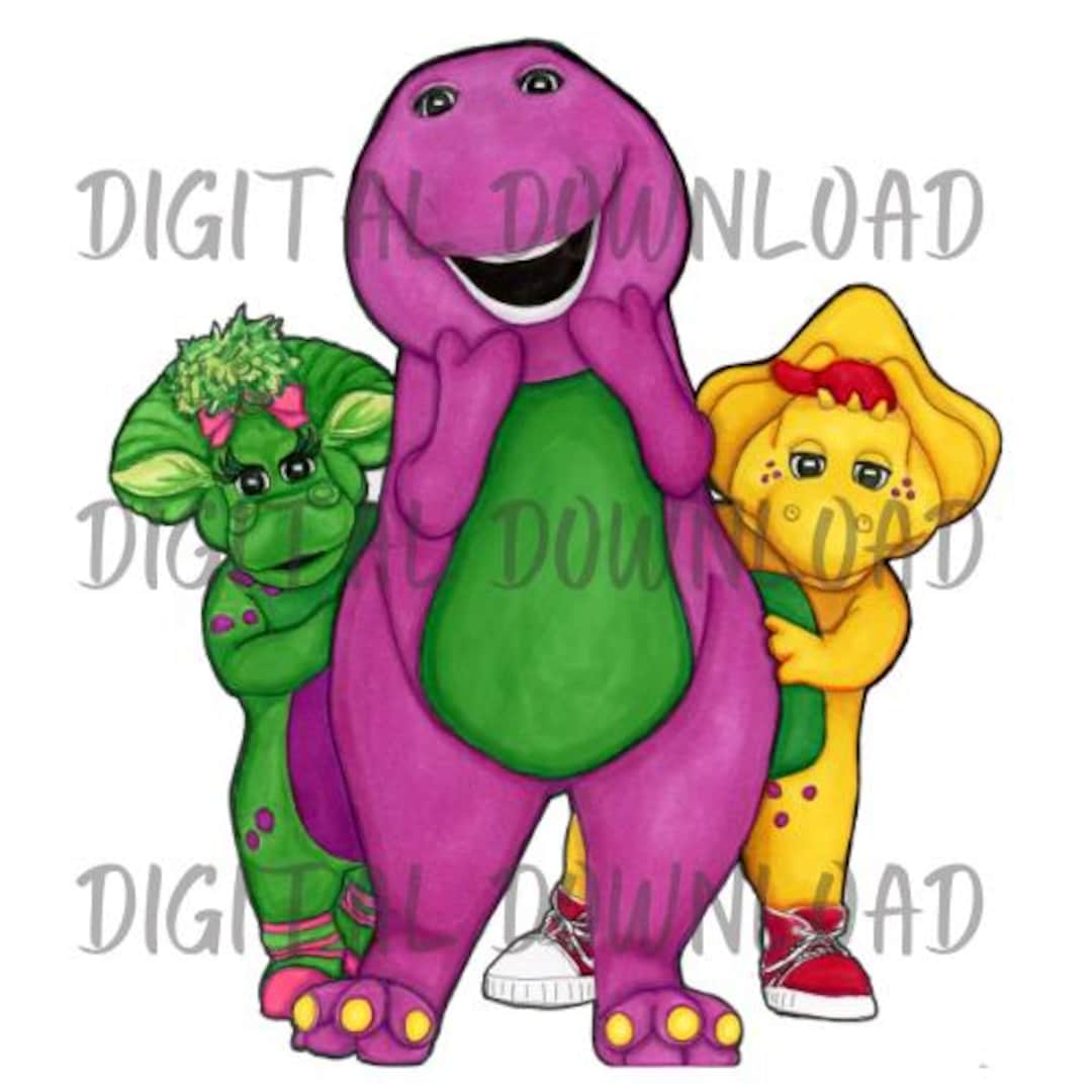 Barney & Friends Inspired Digital Artwork | Printable Fan Art for Wall ...