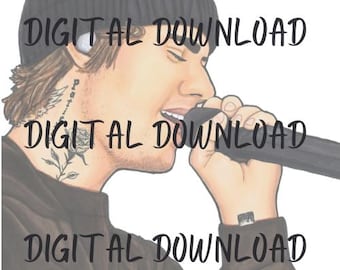 Lámina artística de Justin Bieber: Arte de fan de la música (descarga digital)
