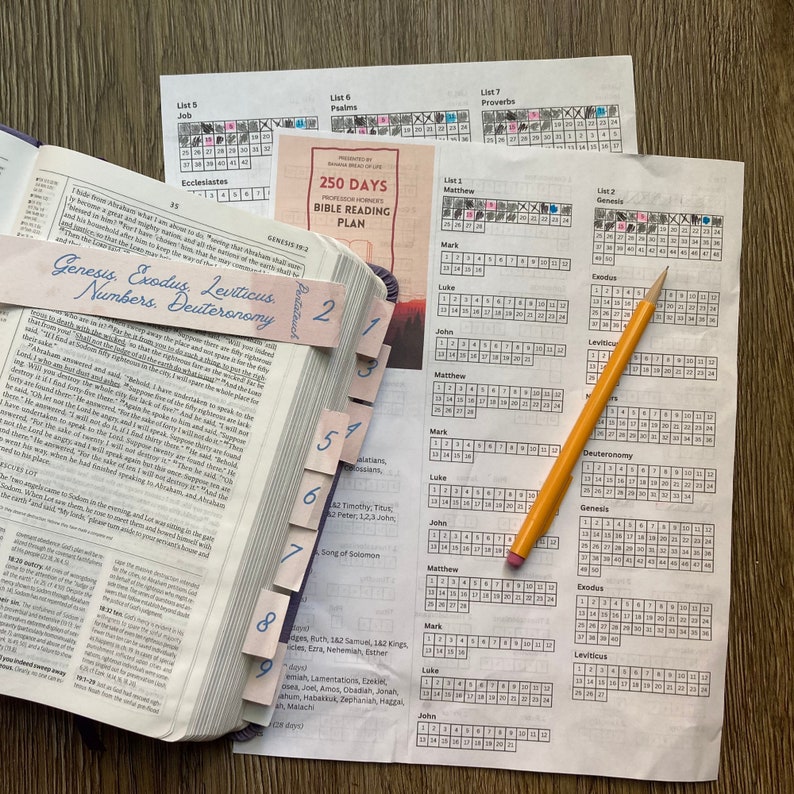 Bible Bookmark Trackers | Professor Grant Horner's Reading System | Daily Bible Reading | Bible ...