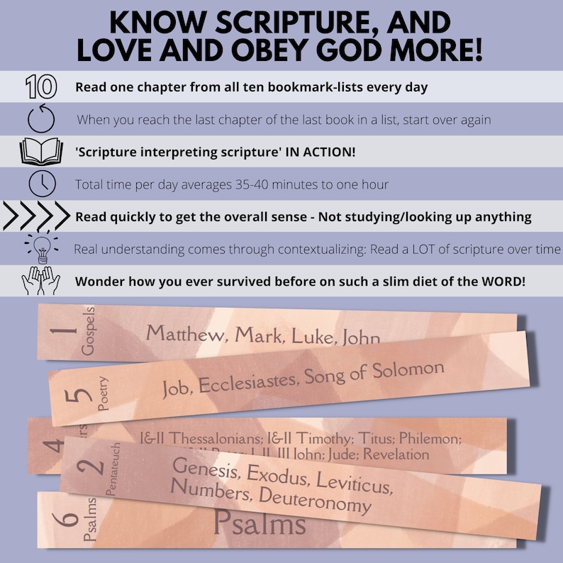 Bible Bookmark Reading System | Professor Grant Horner's | Daily Bible ...